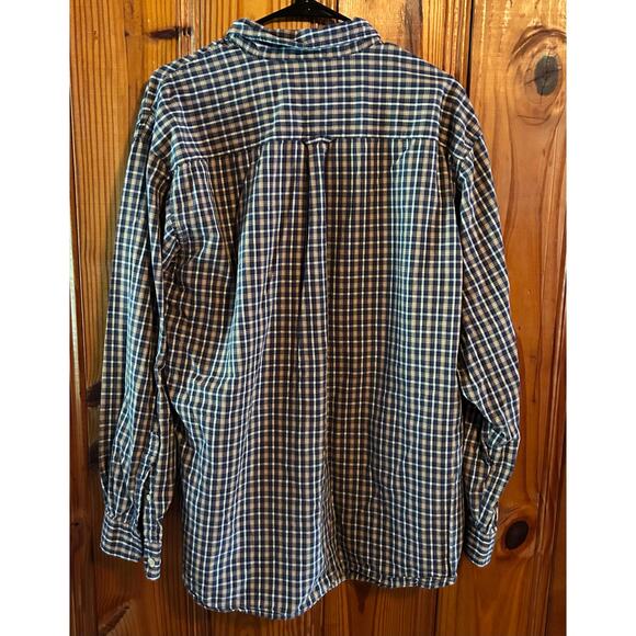 Columbia men’s blue checkered long sleeve button down shirt size XL - Picture 3 of 3